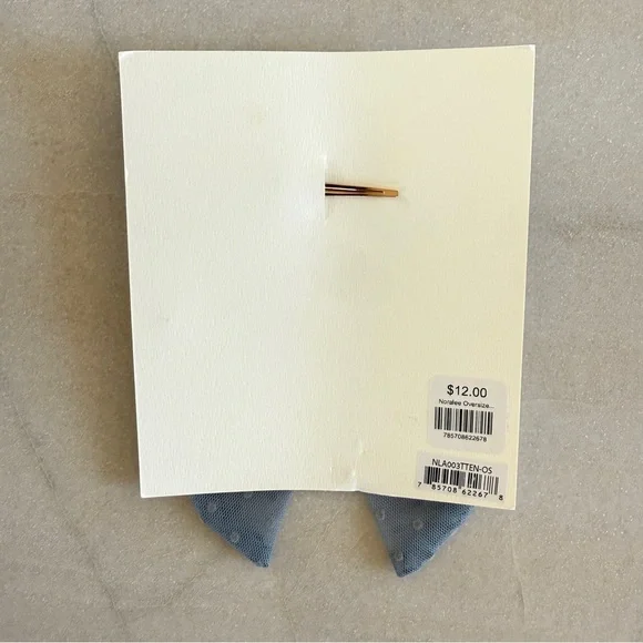 NWT Noralee Oversized Blue Polka Dot Tulle Hair Bow | Rylee + Cru - Picture 4 of 6